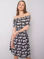 Suknelė-D73771M30244B-juoda ir balta