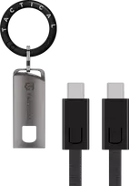 Tactical OODA Loop data transfer and charging cable | USB-C to USB-C | 60W | juodas