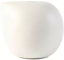 Pot&Deco Vaza, apvali, balta, 11,3 x 10,8(A) cm