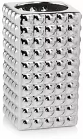POLNIX Keraminis vazonas MOON, kvadratinis, sidabrinis, 15 x 26(A) cm