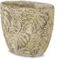Art-Pol Keraminis vazonas, ovalus, smėlinis, 26x17,5 x 23(A) cm