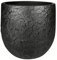 Ter Steege Keraminis vazonas EVI, apvalus, juodas, 18 x 16(A) cm