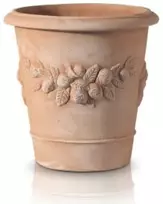 POLNIX Keraminis vazonas TUSCAN, apvalus, rudas, 55 x 54(A) cm