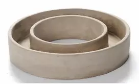 Pot&Deco Keraminis vazonas CHARLY, apvalus, pilkas, 30 x 6,5(A) cm