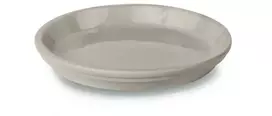POLNIX Lėkštelė vazonui GLAZED, apvali, kreminė, 44 x 3(A) cm