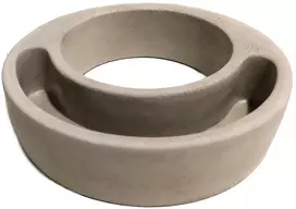 Pot&Deco Keraminis vazonas CHARLY, apvalus, pilkas, 25 x 6(A) cm