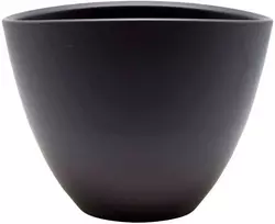 Pot&Deco Keraminis vazonas GABRIELLE, ovalus, juodas, 24x19 x 17,5(A) cm