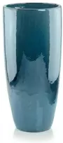 POLNIX Keraminis vazonas GLAZED, apvalus, turkio, 25 x 50(A) cm
