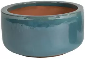 Mega Keraminis vazonas Glazed, apvalus, žalias, 38 x 20(A) cm