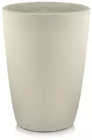 POLNIX Keraminis vazonas GLAZED, apvalus, kreminis, 42 x 60(A) cm