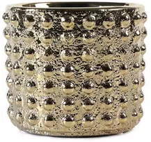 Pot&Deco Keraminis vazonas LIS, apvalus, auksinis, 14,5 x 13(A) cm