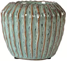 Pot&Deco Keraminis vazonas NOLANA, apvalus, žalias, 16,5 x 14(A) cm