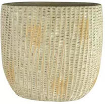 Ter Steege Keraminis vazonas FEICO, ovalus, žalias, 26x15 x 24(A) cm