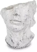 Art-Pol Keraminis vazonas, ovalus, pilkas, 22x20 x 24,5(A) cm