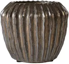Pot&Deco Keraminis vazonas NOLANA, apvalus, rudas, 12,5 x 10,5(A) cm