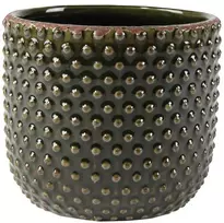 Ter Steege Keraminis vazonas BOLINO, apvalus, žalias, 14 x 13(A) cm