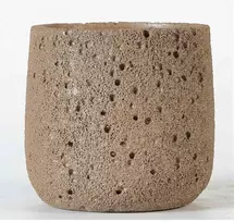 Pot&Deco Keraminis vazonas ISODON, apvalus, rudas, 14 x 12,5(A) cm