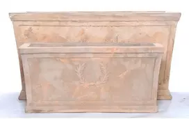 Pot&Deco Keraminis vazonas ISIS, stačiakampis, rudas, 72x35 x 38(A) cm