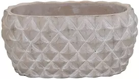Mega Keraminis vazonas Gizeh, ovalus, smėlinis, 27x15 x 13(A) cm