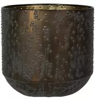 Ter Steege Metalinis vazonas LIAN, apvalus, rudas, 19 x 17(A) cm
