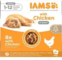 IAMS DELIGHTS kačiukų ėdalas padaže dėžutėje – šlapias kačių ėdalas – 8 x 85 g