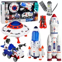 Lean Toys Kosmoso žaislų rinkinys su judamais elementais, 8 vnt.