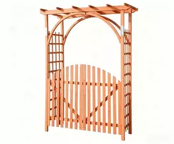 Promotions Rožių arkos su treliažu ir dvigubomis durimis 161x60x216 cm oranžinė
