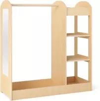 Promotions Vaikų rūbų laikymo dėžė su veidrodžiu 100,3 cm natūrali
