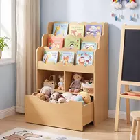 Promotions Vaikiška knygų lentyna 60x30x91 cm natūrali/balta