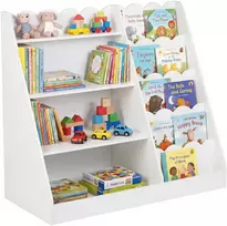 Promotions Vaikiška knygų lentyna ir žaislų organizatorius 90x40x80,5 cm natūrali/balta