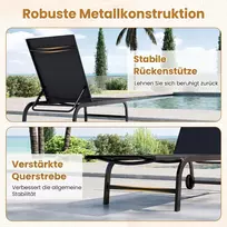 Promotions Lauko gultai 2 vnt. 36x190 cm juodos spalvos