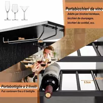 Promotions Baro stalas ir 2 taburetės rinkinys 120 cm juodas