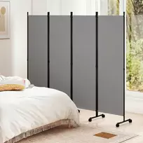 Promotions Kambario pertvara 4 skydų 221x36x173 cm pilka