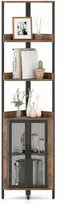 Promotions Kampinė knygų lentyna su spintelė 6 lentynos 170 cm kaimiška ruda