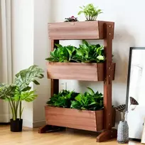 Promotions Gėlių stovas 3 aukštų 71x38x106 cm rudas