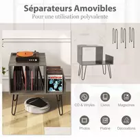 Promotions Stovas patefonui su elektros lizdu 66x45x67 cm pilkas