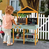 Promotions Vaikų purvo virtuvėlės žaidimų rinkinys su šaknų stebėjimo vazonėliu 69x36x110 cm, margas