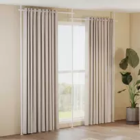 Promotions Užuolaidų pertvaros karnizas reguliuojamas 71-360x122-305 cm baltas