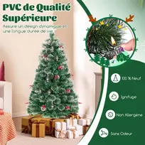 Promotions Dirbtinė Kalėdinė eglutė su LED žiburiais 150x70 cm žalia/balta