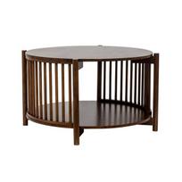 ALMA medinis kavos staliukas rudas 80x80x45 cm HOMLA