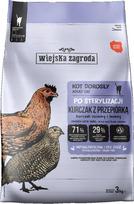 Wiejska Zagroda Sterilised Chicken with quail - dry cat food - 3kg