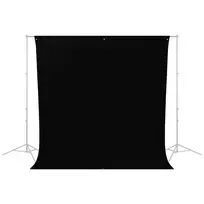 Fotografijos Fonas - Westcott Wrinkle Resistant 2.7 x 3m Poliesterio Turtingas Juodas