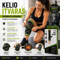 Kelio įtvaras su reguliuojamu dirželiu