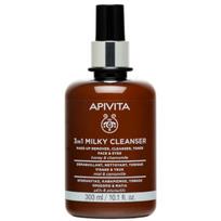 Apivita 3in1 Milky Cleanser Cleansing & Hydrating Cleansing Milk Face & Eyes, 300 ml