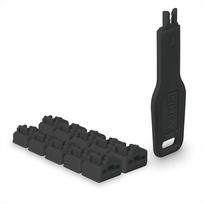 Lindy RJ45 port lock (10 pieces) with key (black, color code black)