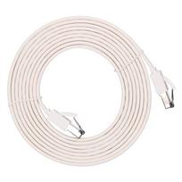 Extralink LAN Patch Cord Cat.8 U/FTP 2m 40G Flat Shielded Foiled Twisted Pair Bare Copper White
