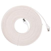 Extralink LAN Patch Cord Cat.8 U/FTP 10m 40G Flat Shielded Foiled Twisted Pair Bare Copper White