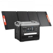 Nešiojama elektros stotelė, 2400W saulės generatorius su 200W sulankstomu saulės kolektoriumi, 2012x612x440 mm
