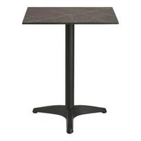 Valgomojo stalas 60x60x73 cm pilkas bistro stalas aliuminis