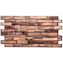 Walldone 3D PVC sienų plokštė Karelijos skalūnas - natūralaus akmens išvaizda (980 x 498 mm), 5 vnt. rinkinys
